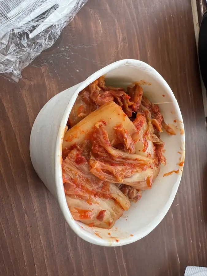 House-made kimchi at Clover and Bowl